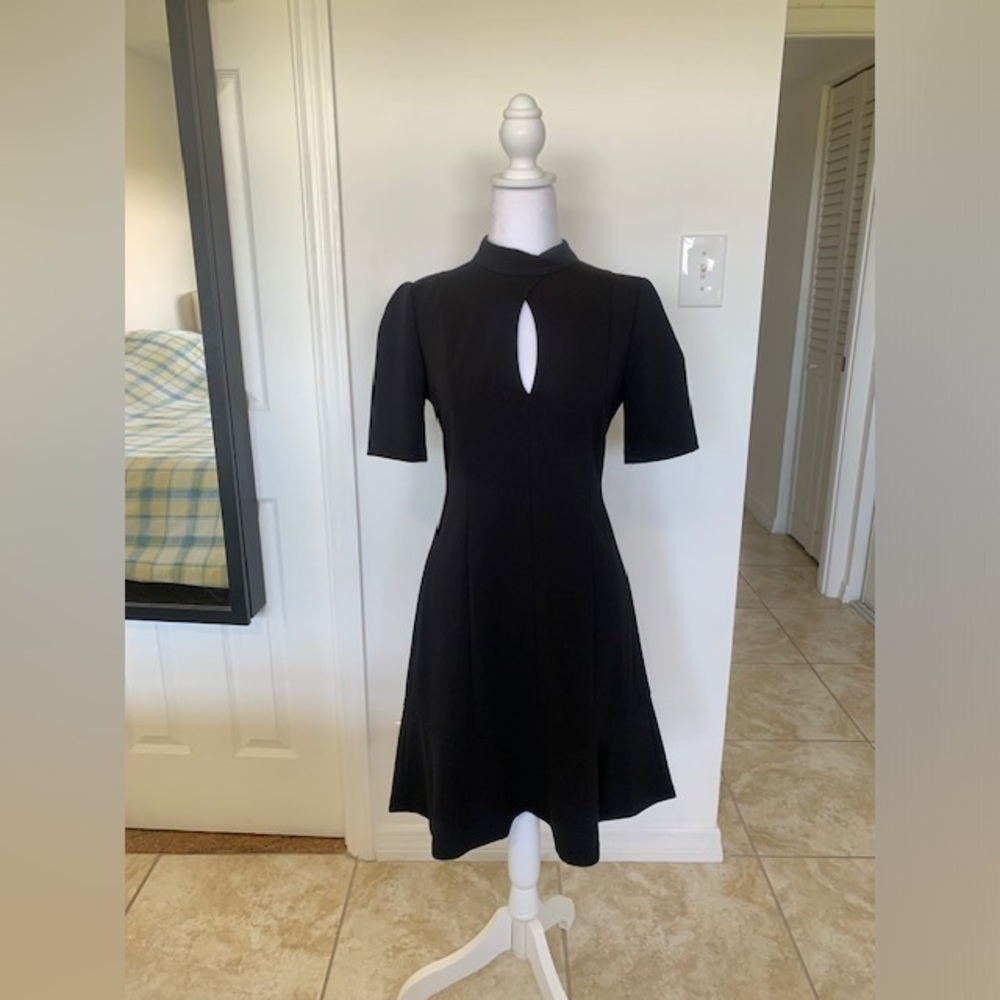 New Without Tag Black Donna Morgan Collared Sleeve Dress Size 6